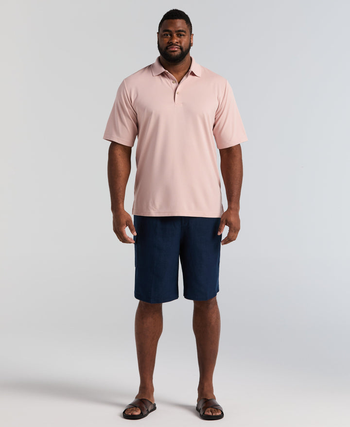 Big & Tall Ottoman Polo Shirt (Rose Smoke) 