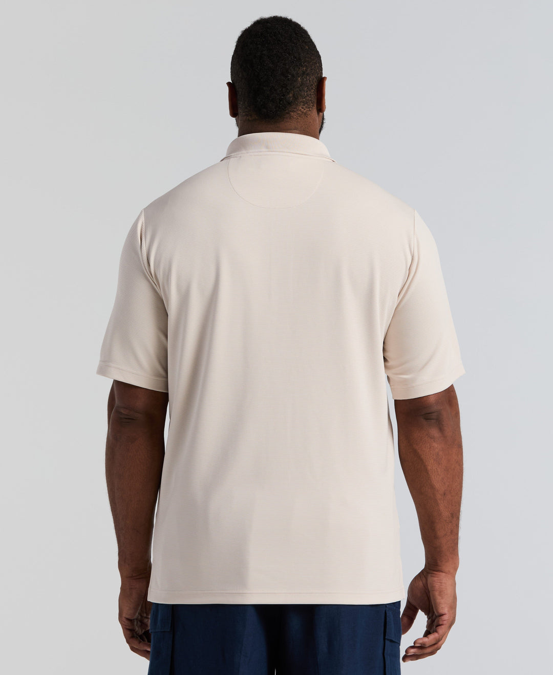 Big & Tall Ottoman Polo Shirt (Moonbeam) 