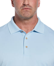 Big & Tall Solid Textured Polo (Cerulean) 