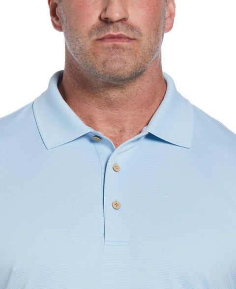 Big & Tall Solid Textured Polo (Cerulean) 