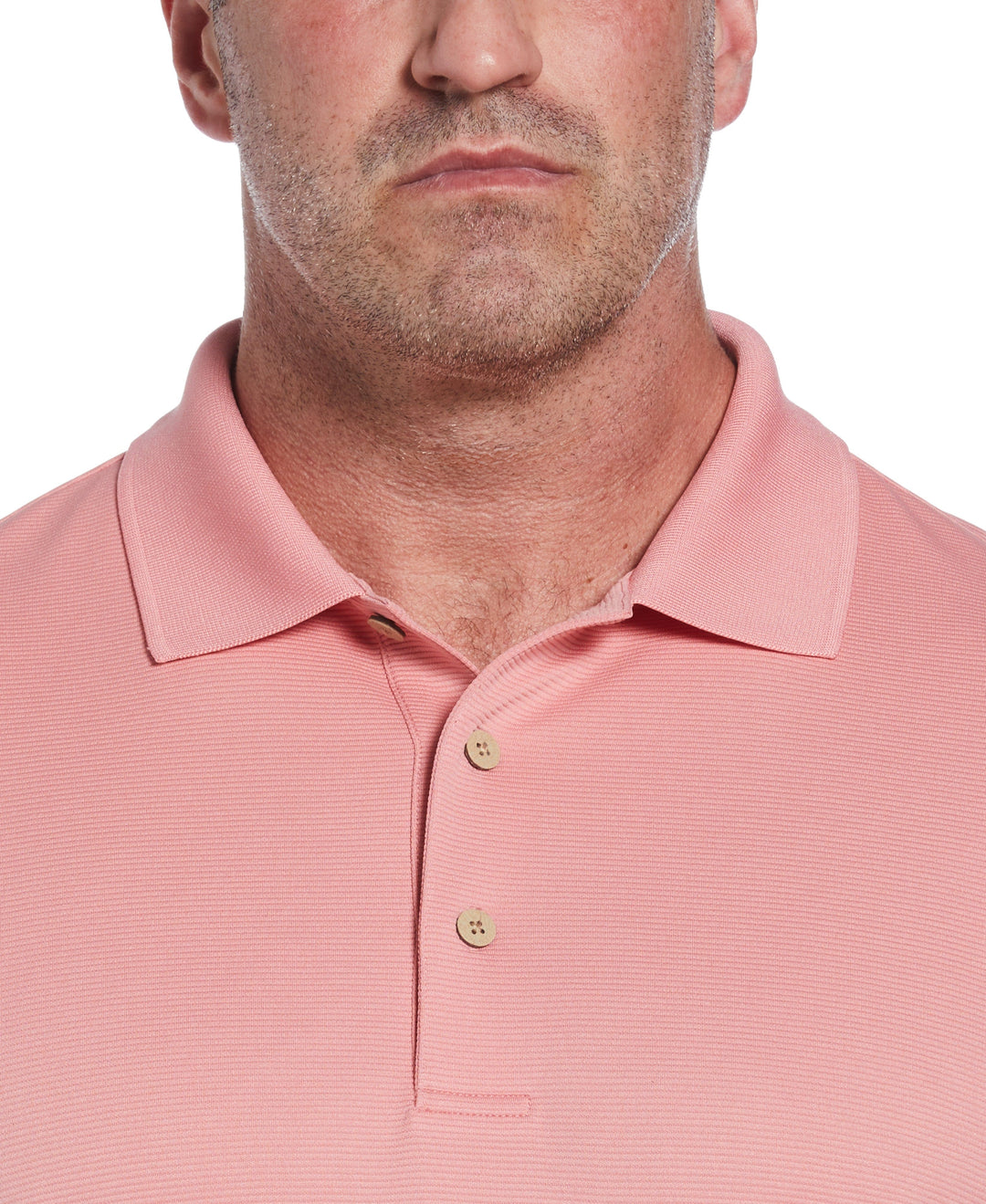 Big & Tall Solid Textured Polo (Brandied Apricot) 
