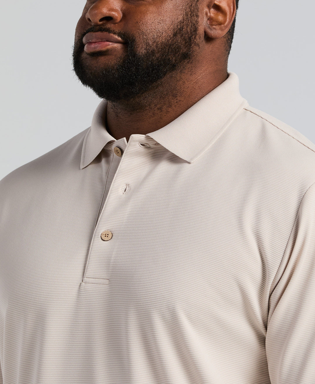 Big & Tall Ottoman Polo Shirt (Moonbeam) 