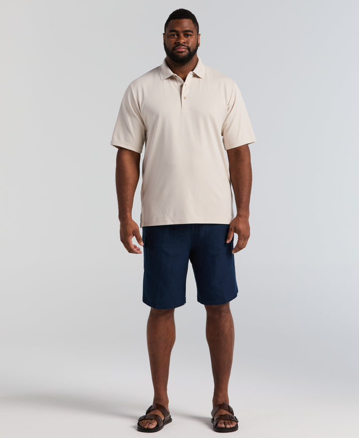Big & Tall Ottoman Polo Shirt (Moonbeam) 