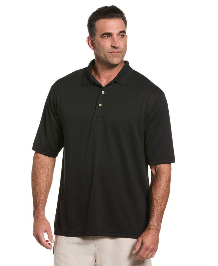 Big & Tall Ottoman Polo Shirt (Jet Black) 