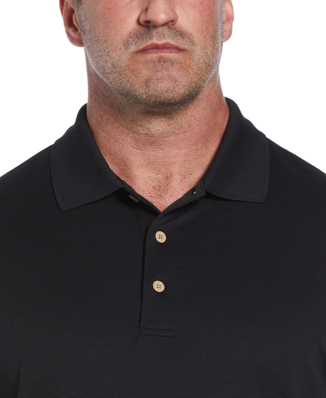 Big & Tall Ottoman Polo Shirt (Jet Black) 