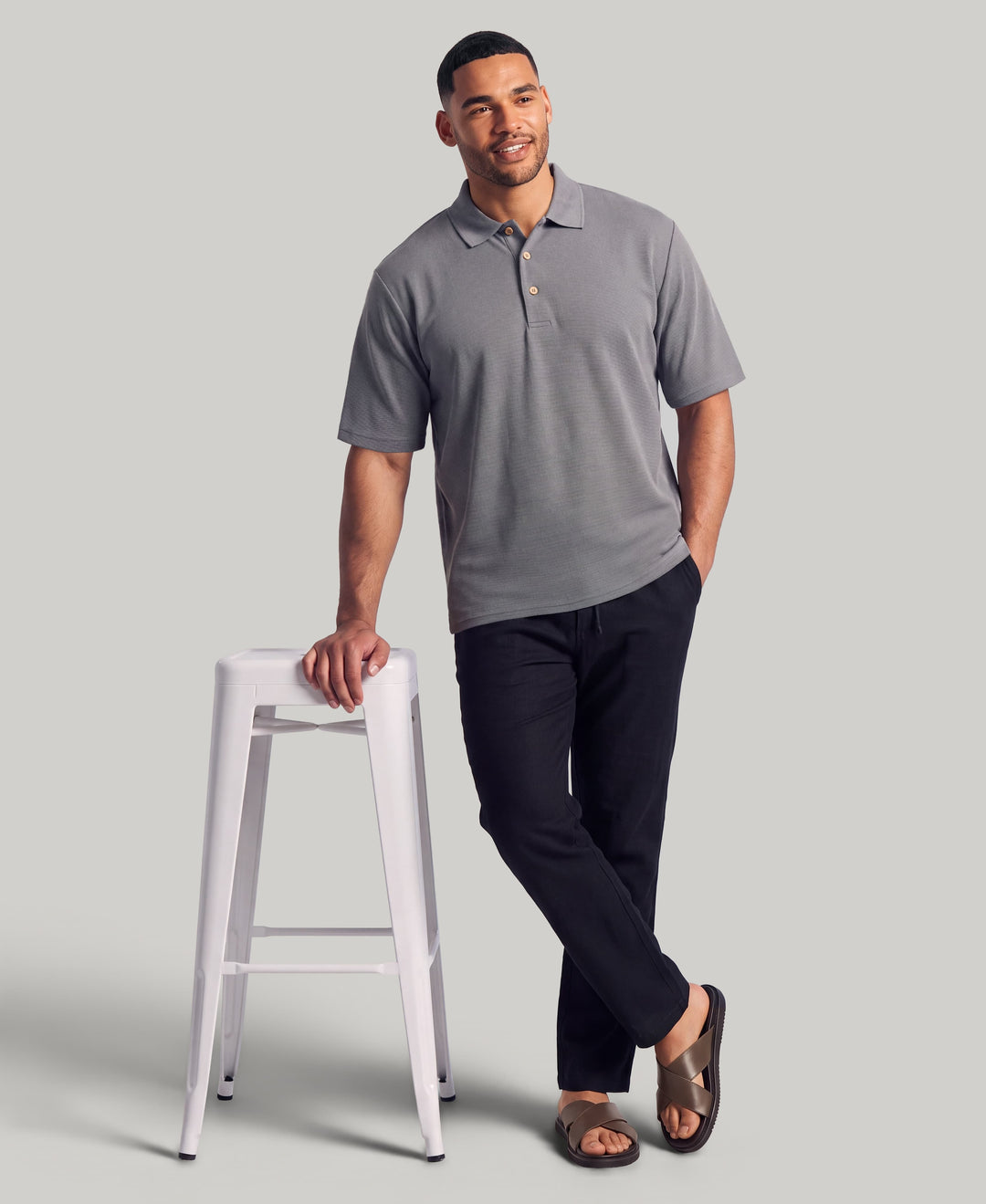 Big & Tall Ottoman Polo Shirt (Quiet Shade) 