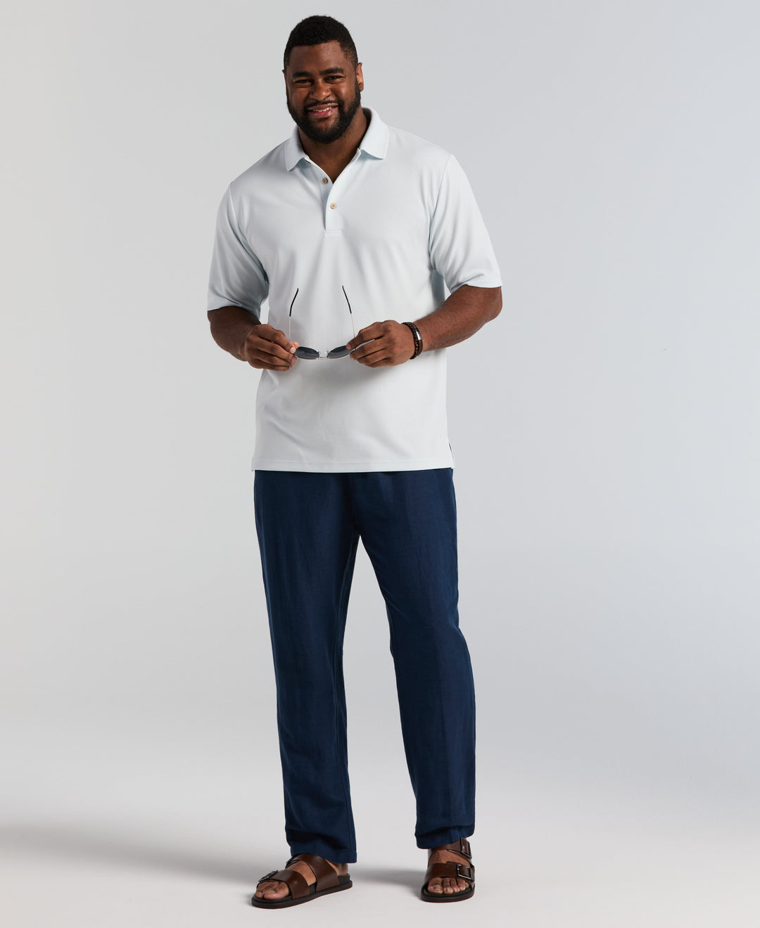 Big & Tall Ottoman Polo Shirt (Ice Melt) 