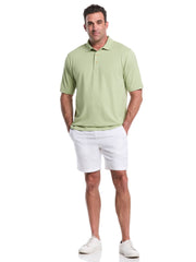 Big & Tall Solid Textured Polo-Polos-Cubavera
