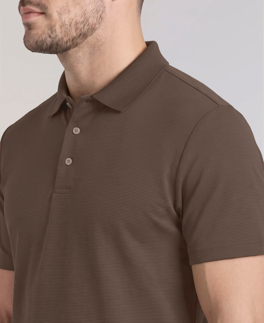 Solid Textured Polo (Chocolate Chip) 