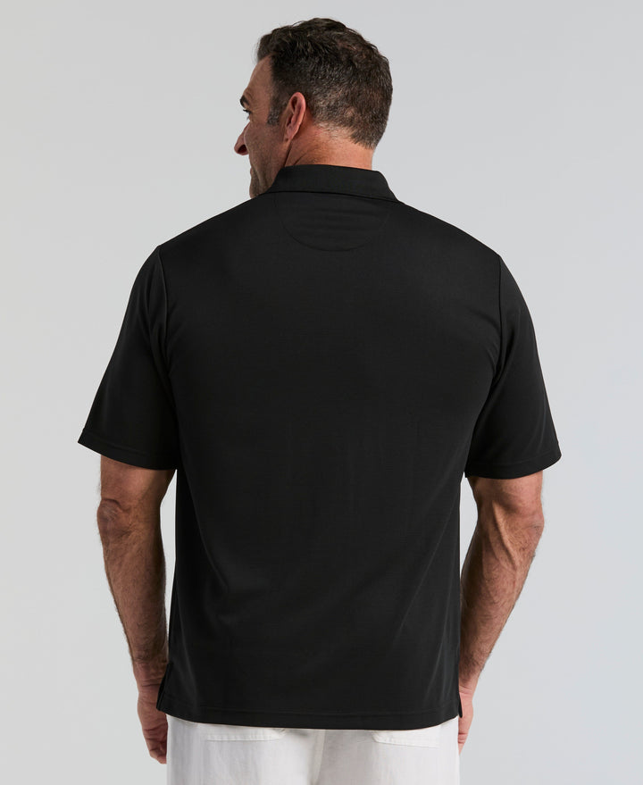 Big & Tall Ottoman Polo Shirt (Jet Black) 