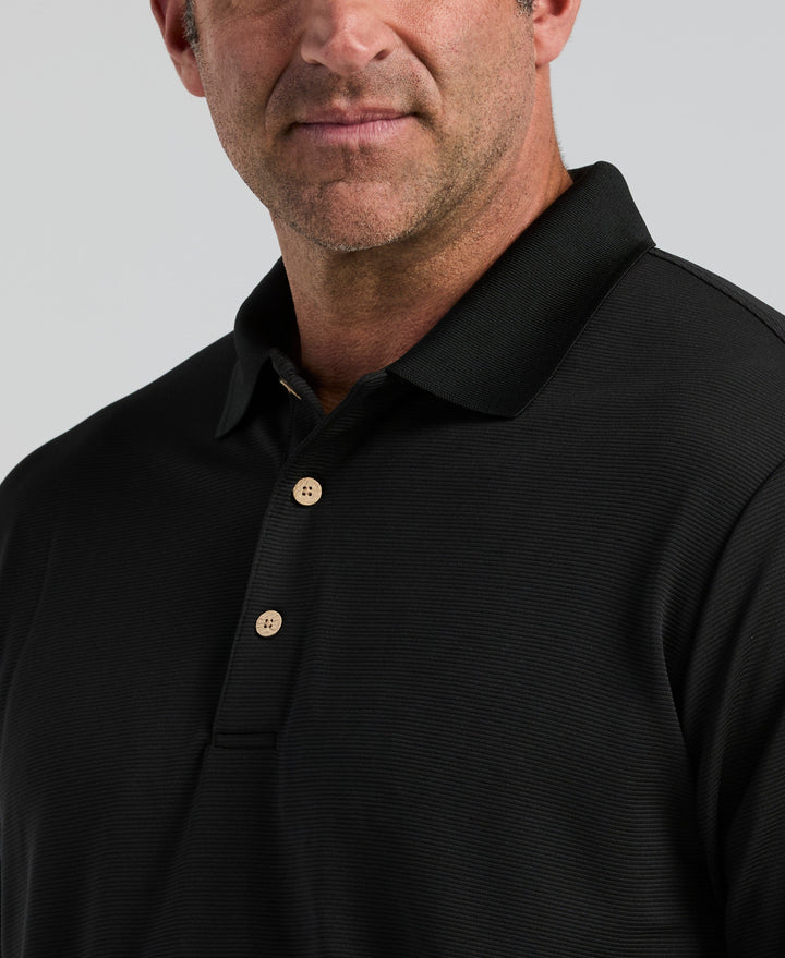 Big & Tall Ottoman Polo Shirt (Jet Black) 
