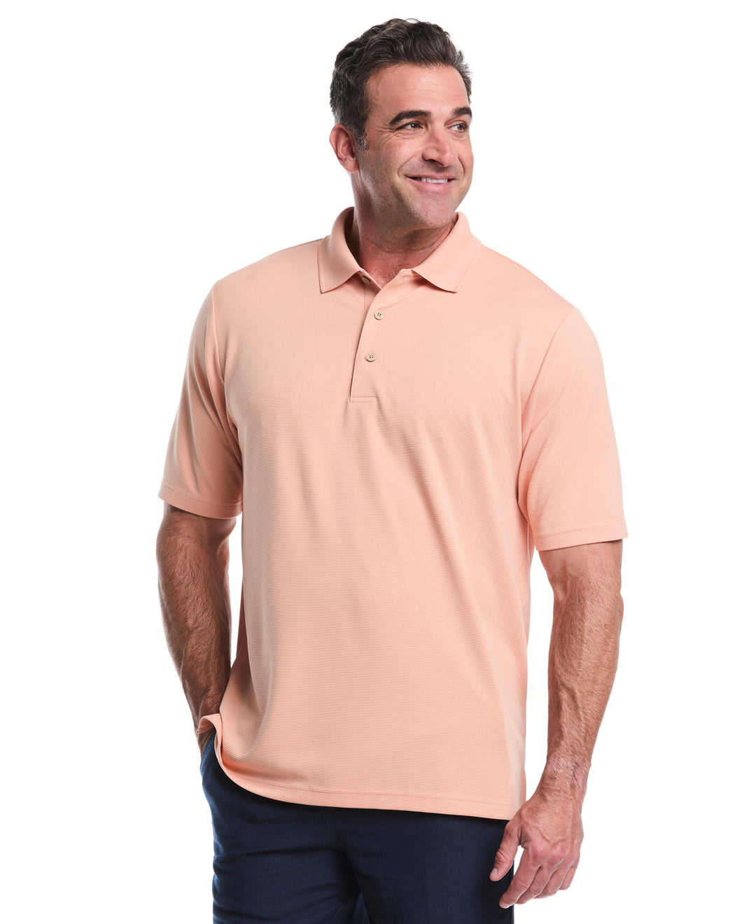Big & Tall Ottoman Polo Shirt (Dusty Coral) 