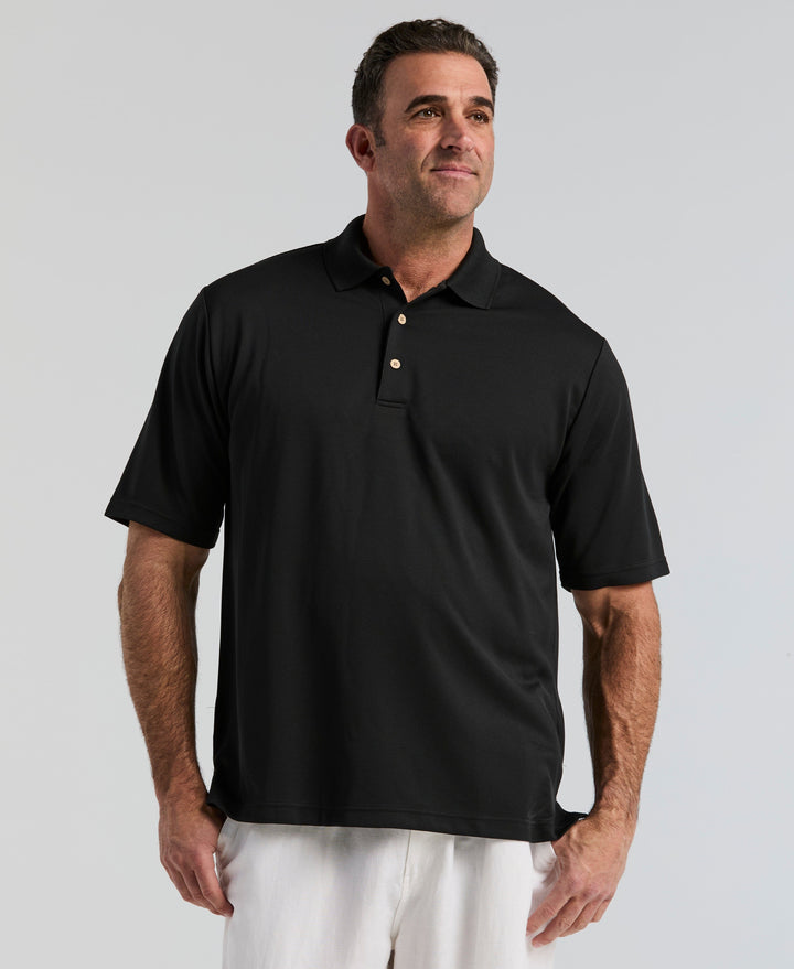 Big & Tall Ottoman Polo Shirt (Jet Black) 