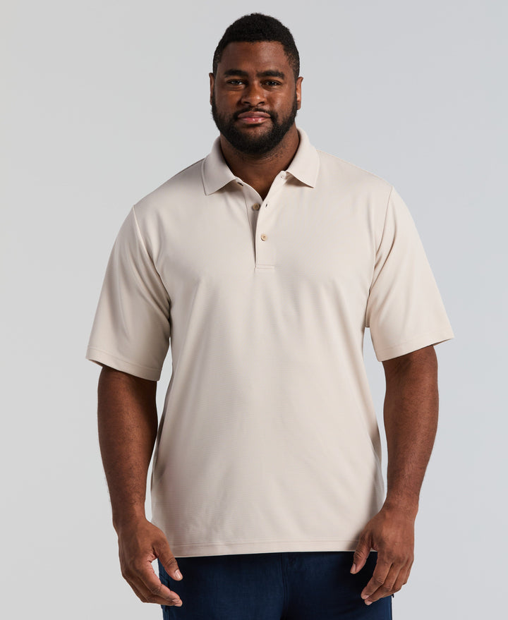 Big & Tall Ottoman Polo Shirt (Moonbeam) 