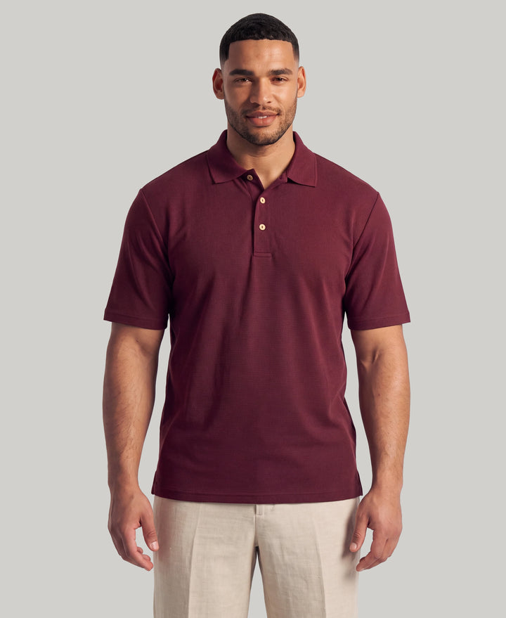 Big & Tall Ottoman Polo Shirt (Tawny Port) 