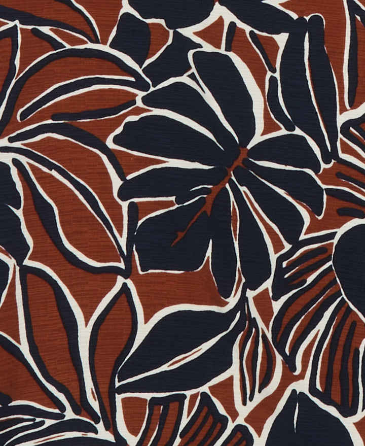 Big & Tall Tropical Print Shirt (Arabian Spice) 
