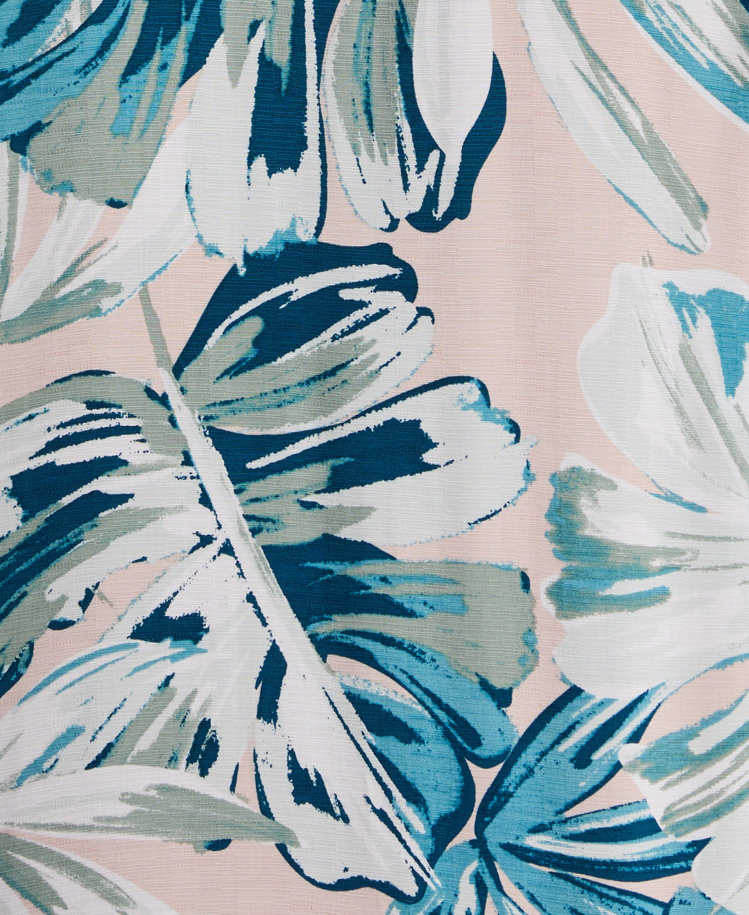Big & Tall Textured Oversized Leaf Print Shirt (Rose Smoke) 