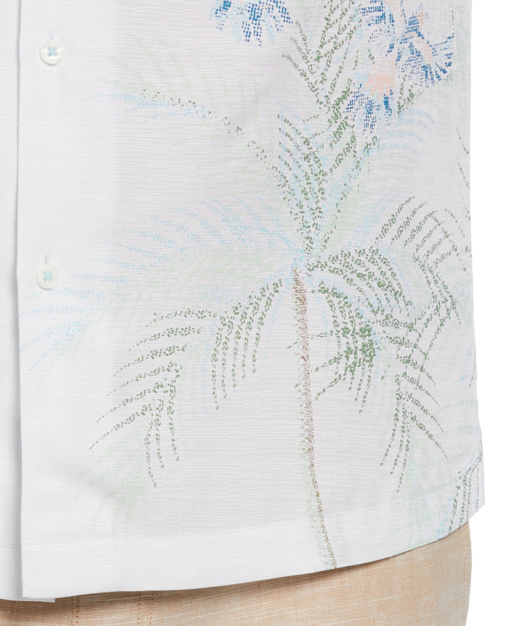 Textured Parrot Print Shirt (Brilliant White) 