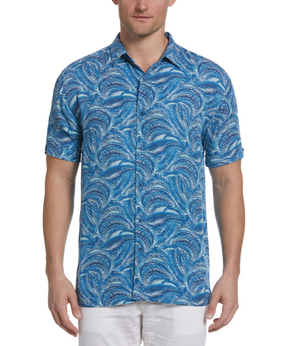 Big & Tall Textured Wave Print Shirt-Casual Shirts-Cubavera