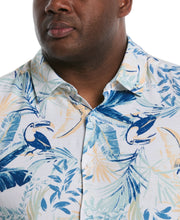 Big &Tall Toucan Print Shirt (Brilliant White) 