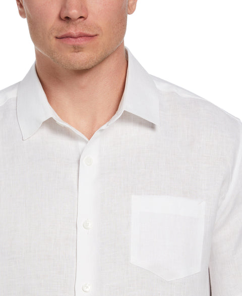 Big & Tall TravelSelect™ Linen-Blend One Pocket Shirt-Casual Shirts-Cubavera