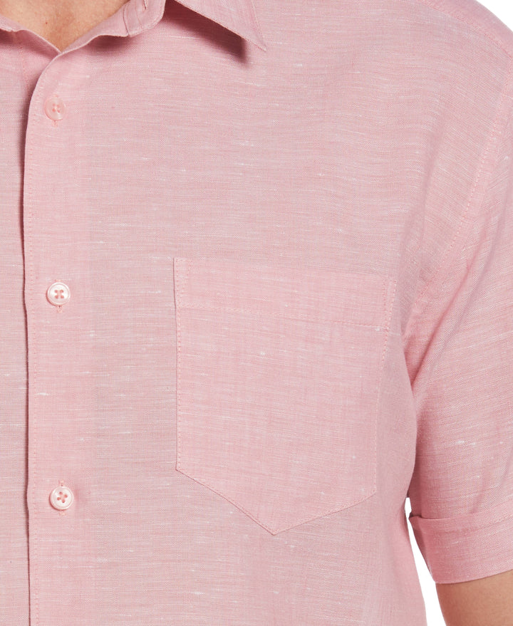 Big & Tall Travelselect™ Linen-Blend One Pocket Shirt-Casual Shirts-Cubavera