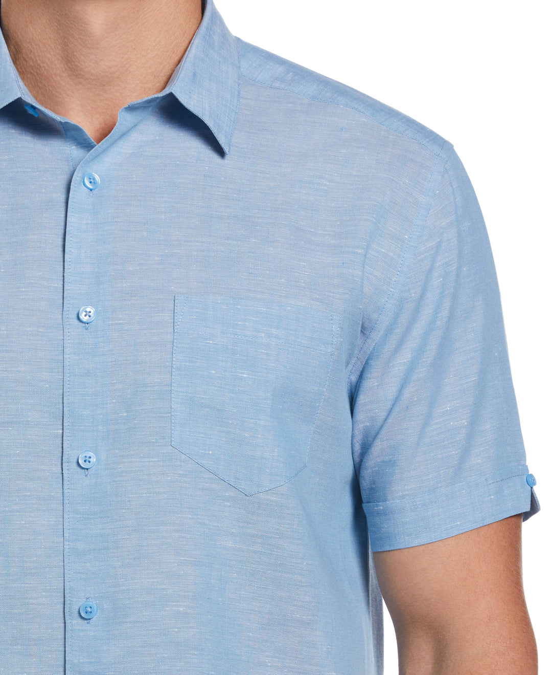 Big & Tall Travelselect™ Linen-Blend One Pocket Shirt-Casual Shirts-Cubavera