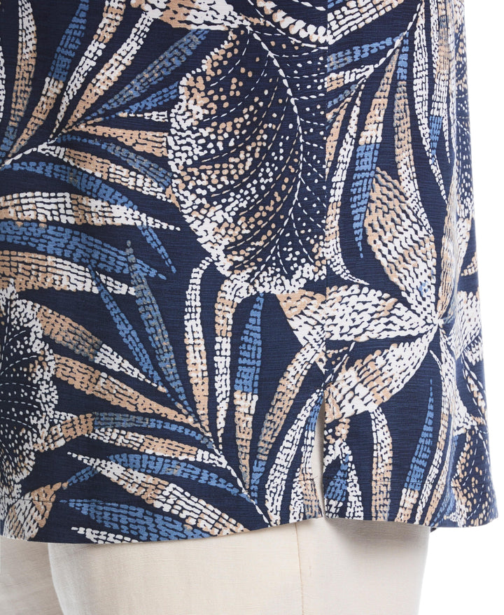 Big & Tall Tropical Print Shirt (Dress Blues) 