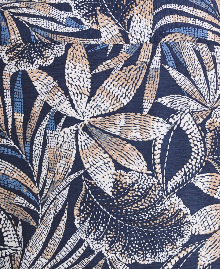 Big & Tall Tropical Print Shirt (Dress Blues) 