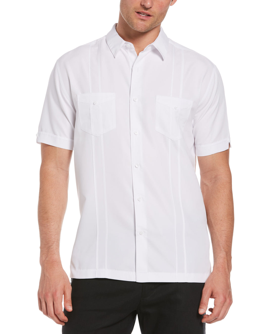 Big & Tall Two-Pocket Double Pintuck Shirt-Casual Shirts-Cubavera