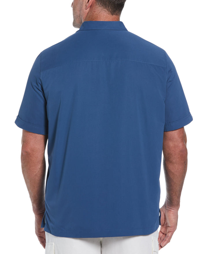 Big & Tall Two-Pocket Double Pintuck Shirt (Ensign Blue) 