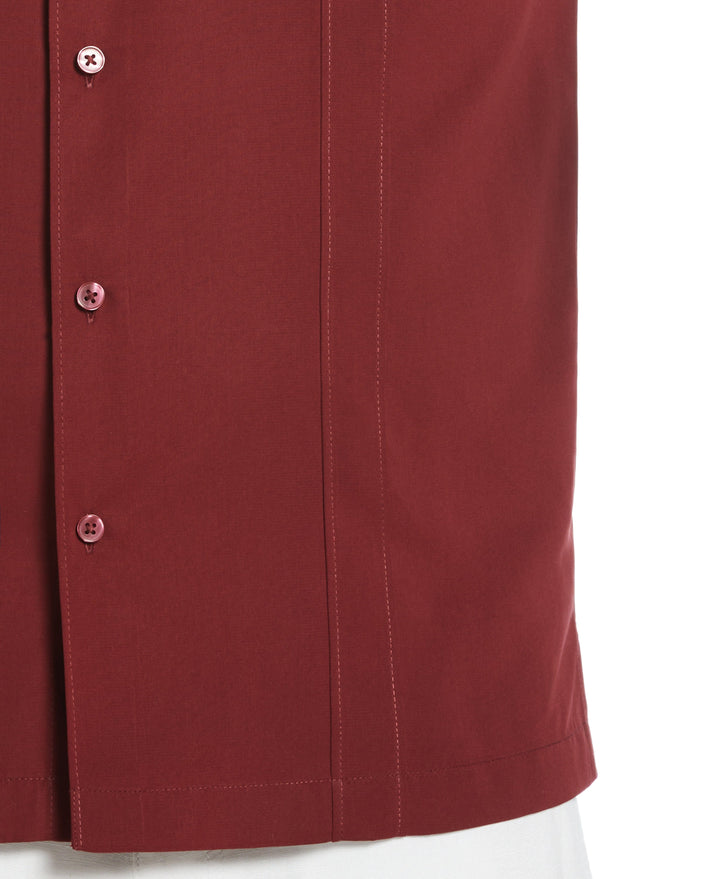 Big & Tall Two-Pocket Double Pintuck Shirt (Cabernet) 