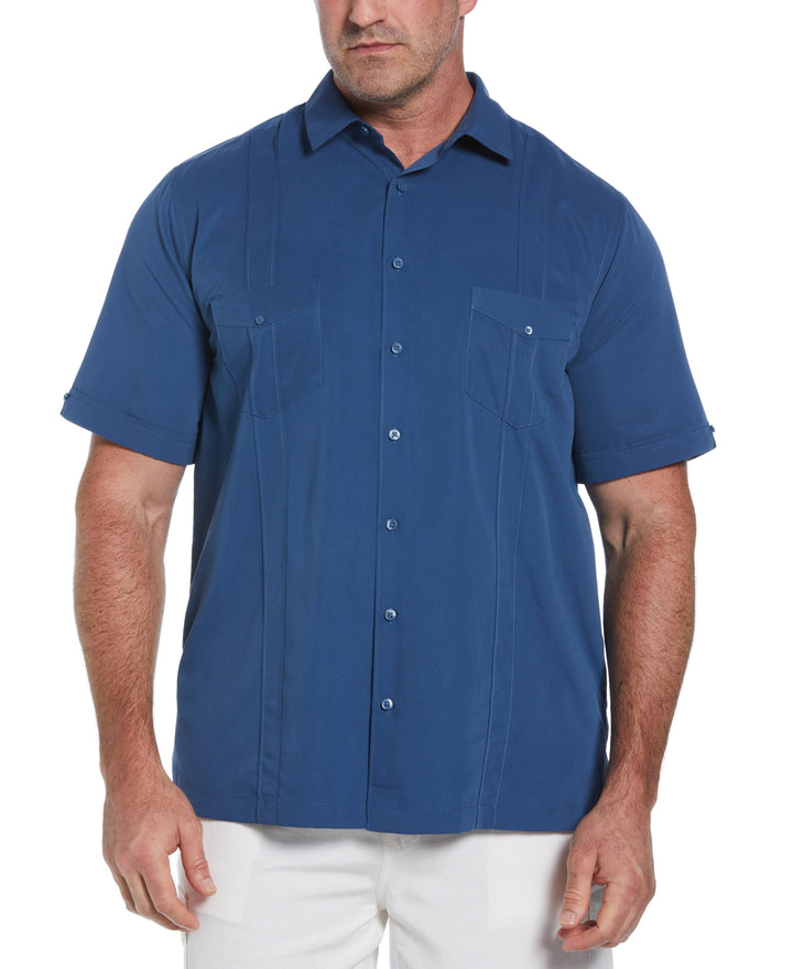 Big & Tall Two-Pocket Double Pintuck Shirt (Ensign Blue) 