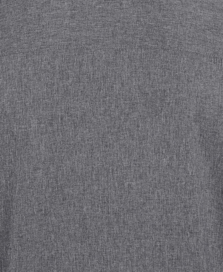 Big & Tall Two-Tone Cross Tuck Chambray Shirt (Jet Black) 