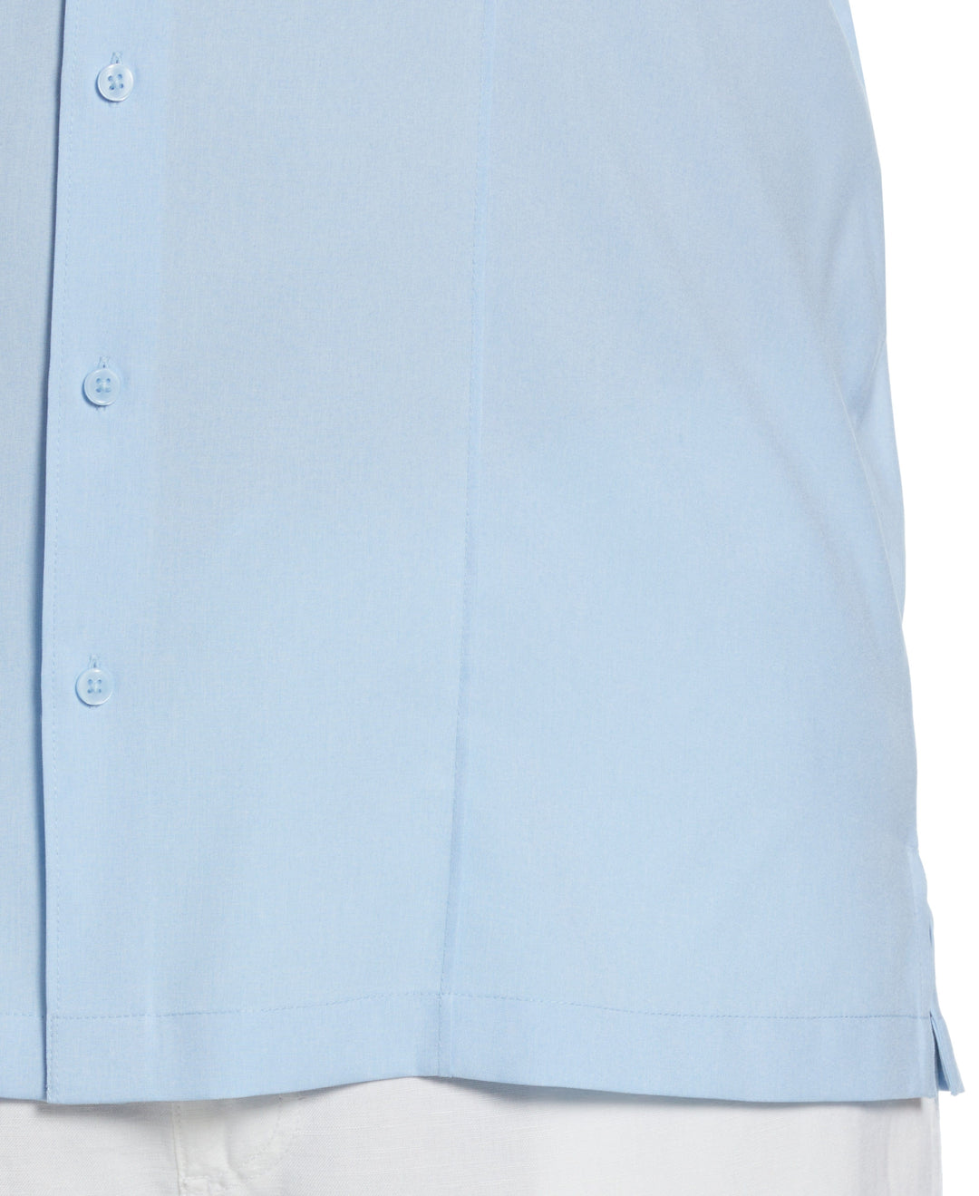 Big & Tall Two-Tone Cross Tuck Chambray Shirt (Cerulean) 