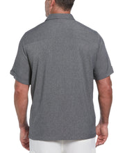 Two-Tone Cross Tuck Chambray Shirt (Jet Black) 