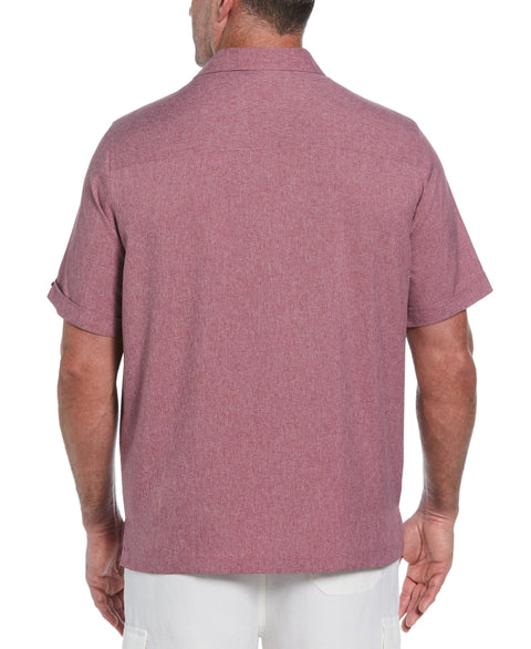 Two-Tone Cross Tuck Chambray Shirt (Hawthorn Rose) 
