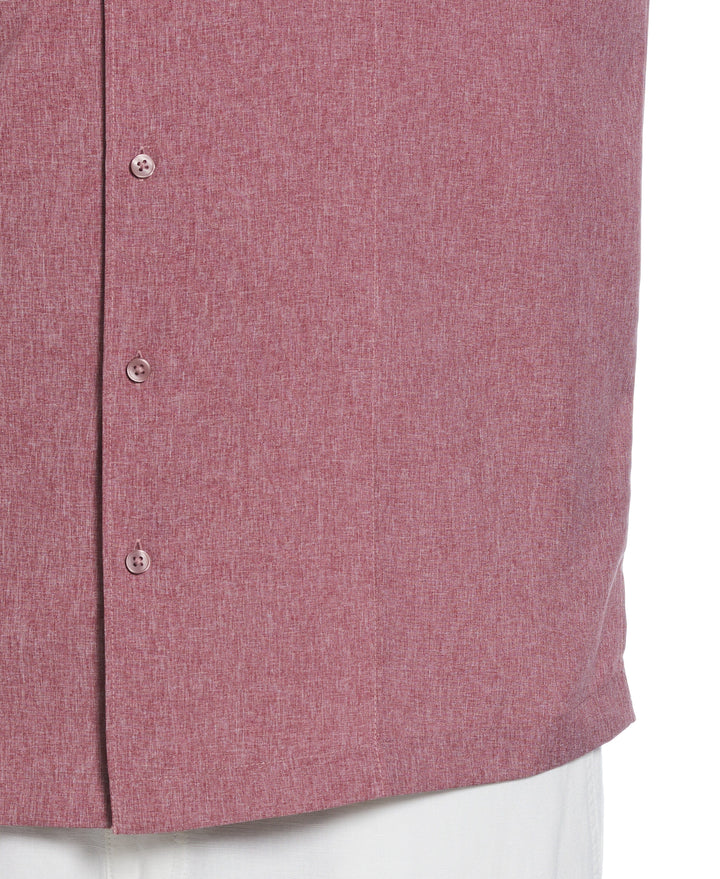 Big & Tall Two-Tone Cross Tuck Chambray Shirt (Hawthorn Rose) 