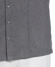 Two-Tone Cross Tuck Chambray Shirt (Jet Black) 