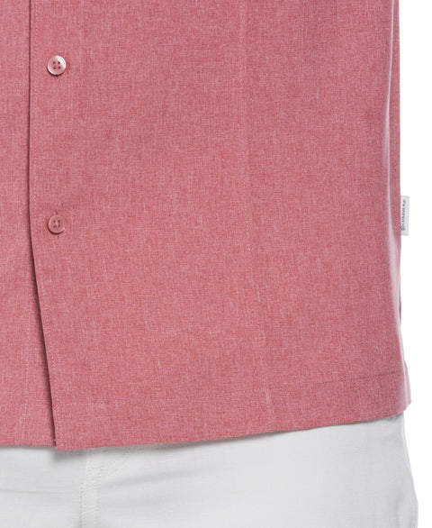 Big & Tall Two-Tone Cross Tuck Chambray Shirt-Casual Shirts-Cubavera