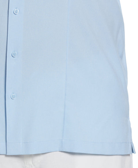 Two-Tone Cross Tuck Chambray Shirt (Cerulean) 