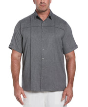 Two-Tone Cross Tuck Chambray Shirt (Jet Black) 