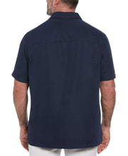 Big & Tall Two-Tone One Pocket Floral Print Shirt (Navy Blazer) 