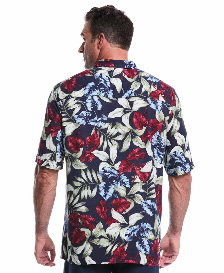 Big & Tall Floral Print Shirt (Dress Blues) 