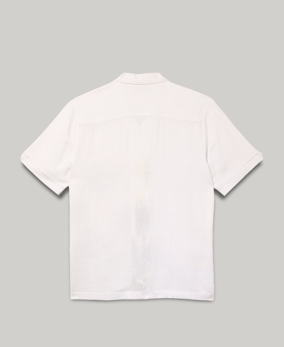 Border Palm Print Shirt (Brilliant White) 