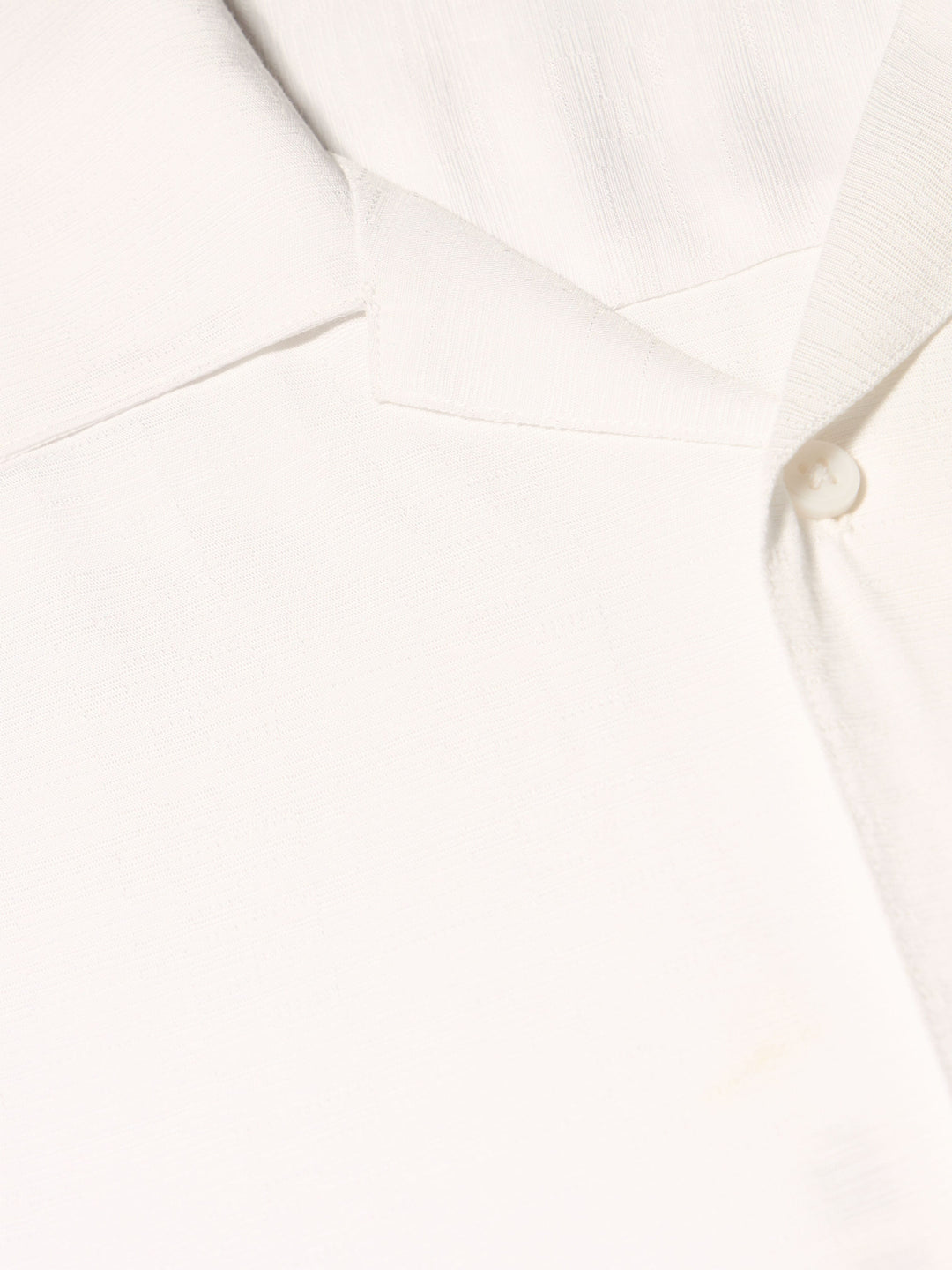 Border Palm Print Shirt (Brilliant White) 