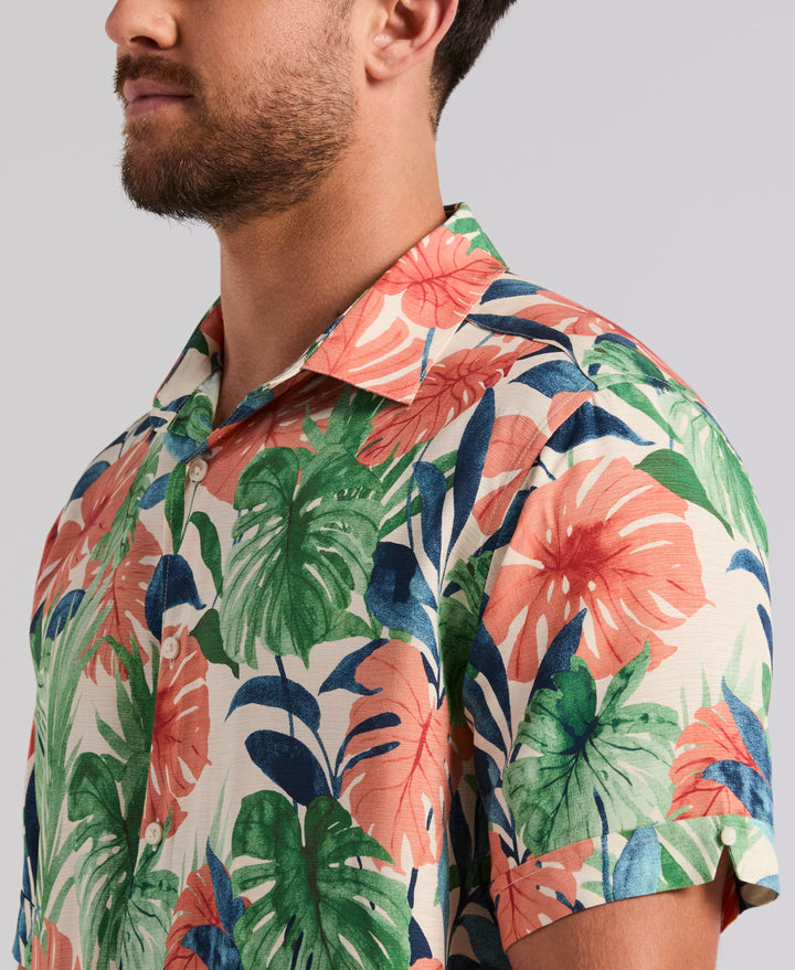Botanical Print Shirt (Whitecap Gray) 