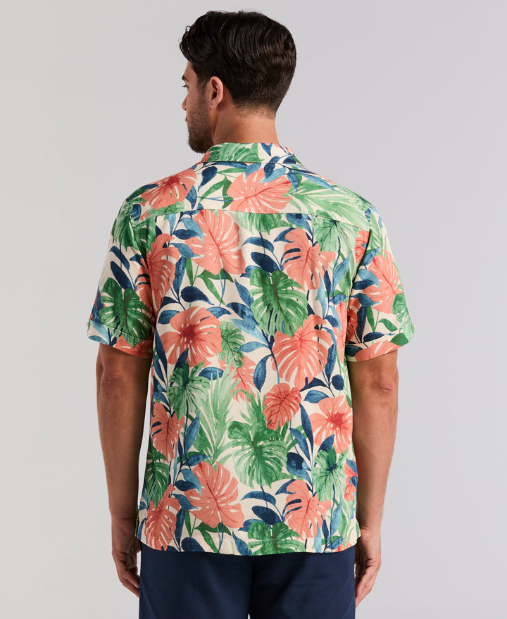 Botanical Print Shirt (Whitecap Gray) 