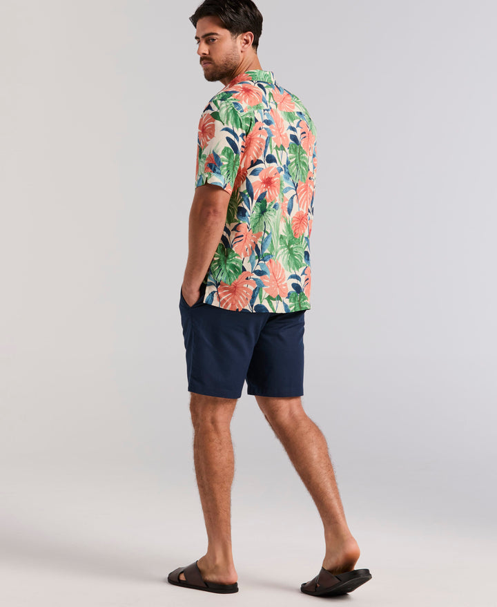 Botanical Print Shirt (Whitecap Gray) 