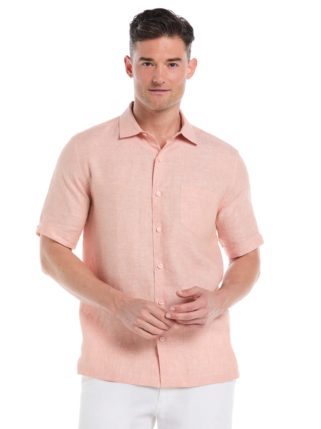 Classic Two-Tone Linen Shirt